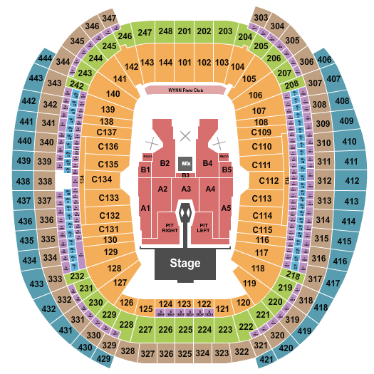Allegiant Stadium Jelly Roll Seating Chart